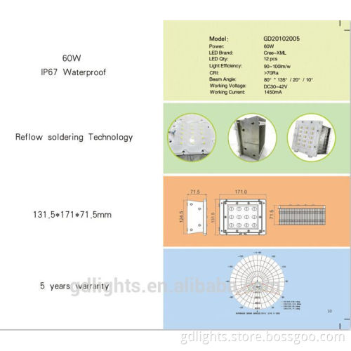 Yeah 2016 0/7/90 Degree Installation,Cobra Head Led Street Light 65W